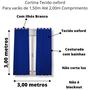 Imagem de Cortina Longa 3,00 X 3,00 Tecido Oxford Para Varão De 2m