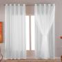 Imagem de Cortina Luxo Para Sala Quarto 4,00 X 2,70 Voil/voal