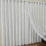 Imagem de Cortina Luxuosa Voal Bordado Com Forro Microfibra Leve 3,00x2,60