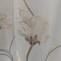 Imagem de Cortina Luxuosa Voal Bordado Floral Flores Forrada 6,00x2,60 Luxo