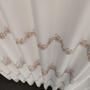 Imagem de Cortina Luxuosa Voil Bordado Com Forro Microfibra Leve P/ Varão 4,00x2,50