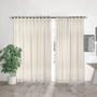 Imagem de Cortina Marfim Renda Com Forro Sala Quarto 3,50Larg X2,20Alt