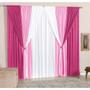 Imagem de Cortina Mariana 3M x 2,80M Alt. Tecido Malha Pink/Rosa