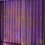 Imagem de Cortina Natal Coloridos 120 Lâmpadas Enfeite LED Festa Luz Sala Iluminação Natalina Decoração