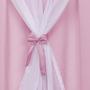 Imagem de Cortina Para Bebê em Oferta 2,00X1,70 Tecido Voal Rosa teen