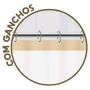 Imagem de Cortina Para Box De Banheiro Antimofo Visor Bege Pvc