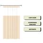 Imagem de Cortina Para Box De Banheiro Antimofo Visor Bege Pvc
