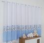 Imagem de Cortina Para Quarto De Bebe 2,00m x 1,60m Nuvem Chuva Azul