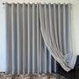 Imagem de Cortina Para Quarto/Sala/Suíte De Voil Linho Com forro Microfibra P/ Varão 5,00x2,60