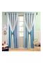Imagem de Cortina para Varão Infantil Belchior 200x180 cm Kids Voil Azul