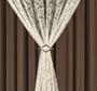 Imagem de Cortina para varão simples tecido renda com malha 3,00 x 2,50 yasmin - tabaco/palha