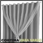 Imagem de cortina pé direito blackout Lisboa 5,50 x 3,80 varão branco