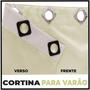 Imagem de cortina pé direito em tecido 5,50 x 3,80 Berlim varão cinza