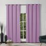 Imagem de Cortina Porta Vidro Lilás Blackout PVC Liso 2,80x2,80 Quarto