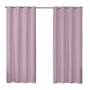 Imagem de Cortina Quarto Blackout Rosa PVC Liso Para Varão 2,80x2,70