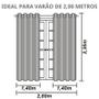 Imagem de Cortina Quarto Privacidade Blackout Voil Tecido 2,80 x 2,30
