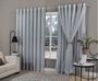 Imagem de cortina quarto sala voal xadrez  com forro cinza 3,00x2,20