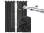 Imagem de Cortina Sala 3m Com Varão 2m Incluso Kit Completo Tecido Rústico