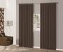 Imagem de cortina sala quarto em tecido semi blackout marron 3,00x2,50