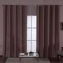 Imagem de cortina sala quarto em tecido semi blackout marron 3,00x2,50