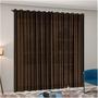 Imagem de cortina sala quarto em tecido voal liso marron 3,00x2,80