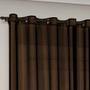 Imagem de cortina sala quarto em tecido voal liso marron 5,00x2,50