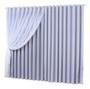 Imagem de Cortina Sala Voal Com Forro Tecido Blackout Branco 4,00X2,80