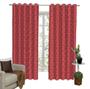 Imagem de Cortina Tecido Jacquard Semi Blackout 4M X 2,60M - Vermelho