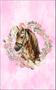 Imagem de Cortina Tecido Oxford Quarto Infantil Cavalo Aquarela Rosa Arco de Flores - 280x220cm