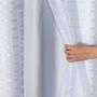 Imagem de cortina voal xadrez forro tecido blackout branco 4,00x2,80