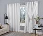 Imagem de cortina voal xadrez forro tecido blackout branco 4,00x2,80