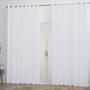 Imagem de Cortina Voil 7,00x2,80m Flame com Forro em Micropercal - Branco