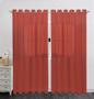 Imagem de Cortina Voil Liso P/Sala Varão Simples Vermelho 3,00X2,50M