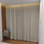 Imagem de Cortina Wave Trilho Suíço Duplo  Voil Linho Com Forro Blackout 6,00x2,50