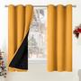 Imagem de Cortinas BGment com isolamento térmico 100% Blackout 42x160cm Mostarda