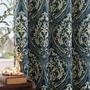 Imagem de Cortinas Blackout JINCHAN Blue Damask Pattern 213x214cm 2 painéis