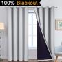 Imagem de Cortinas Blackout Yakamok, 214 cm de comprimento, 100% poliéster, cinza claro