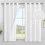 Imagem de Cortinas Blackout YoungStex White Linen 137x137cm 2 painéis