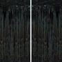 Imagem de Cortinas com Franjas Metálicas Voircoloria Laser Black - Pacote com 2