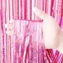 Imagem de Cortinas com Franjas Metálicas Voircoloria Laser Pink - 1,0 x 2,0m (Pacote com 2)