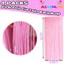 Imagem de Cortinas de Alumínio com Franjas AIKENLIN - Pacote com 4 Unidades (1m x 2,5m) - Rosa