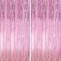 Imagem de Cortinas de Alumínio com Franjas Rosa - 1m x 2,5m (Pacote com 2) - Decoração de Festa