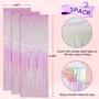 Imagem de Cortinas de Fundo Iridescentes Voircoloria com Franjas - Pacote com 3 (1x2,5m)