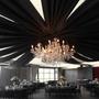 Imagem de Cortinas de Teto Showgeous Black Chiffon para Casamento - 6 Painéis (1,5m x 3m)