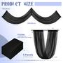 Imagem de Cortinas de Teto Showgeous Black Chiffon para Casamento - 6 Painéis (1,5m x 3m)