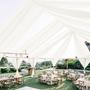 Imagem de Cortinas de Teto Showgeous Ivory Chiffon - 6 Painéis (1,5m x 6m) para Casamento