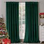 Imagem de Cortinas de Veludo Esmeralda BGment - 244cm com Isolamento Térmico (x2)