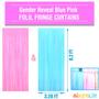 Imagem de Cortinas Foil Fringe - Kit com 4 Unidades (Macaron, Rosa e Azul) - 1m x 2m