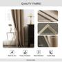 Imagem de Cortinas MIULEE Blackout Velvet 2 painéis 132x244cm Camel Bei