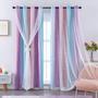 Imagem de Cortinas XiDi Unicorn Princess T para meninas, quarto, quarto infantil